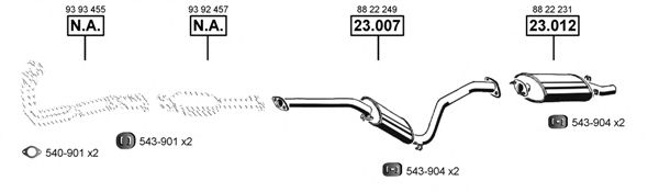 Система выпуска ОГ ASMET SA231205