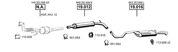 Система выпуска ОГ ASMET SE190885