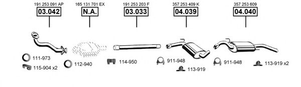 Система выпуска ОГ ASMET VA033880