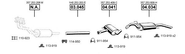 Система выпуска ОГ ASMET VA034085