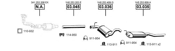 Система выпуска ОГ ASMET VA036600