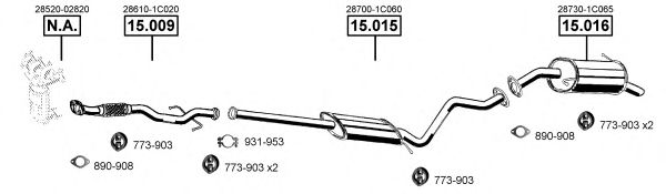 Система выпуска ОГ ASMET HY150700