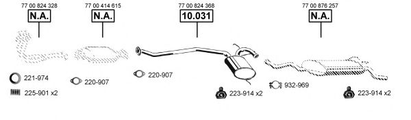 Система выпуска ОГ ASMET RE104185