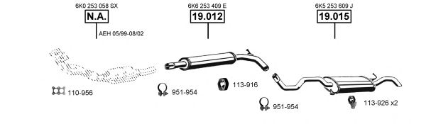Система выпуска ОГ ASMET SE191140