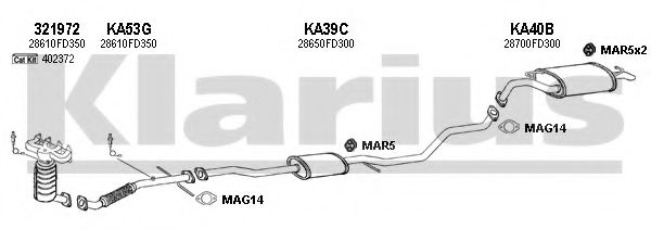 Система выпуска ОГ KLARIUS 500025U