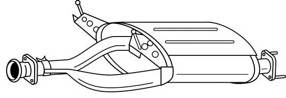 Глушитель выхлопных газов конечный MTS 60565