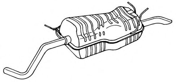 Глушитель выхлопных газов конечный TESH 240521