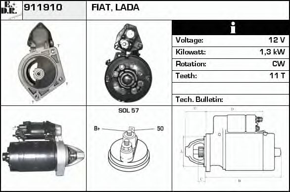 Стартер EDR 911910