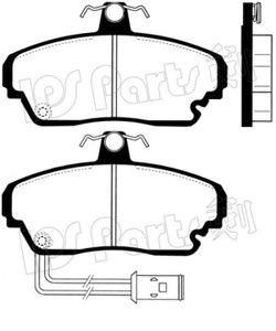 Комплект тормозных колодок, дисковый тормоз IPS Parts IBD-1428