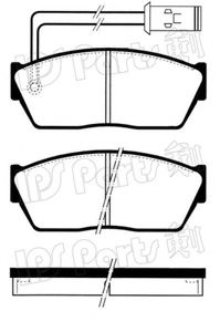 Комплект тормозных колодок, дисковый тормоз IPS Parts IBD-1429