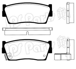 Комплект тормозных колодок, дисковый тормоз IPS Parts IBD-1806