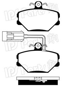 Комплект тормозных колодок, дисковый тормоз IPS Parts IBD-1W06