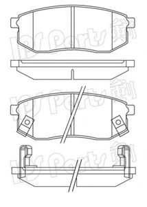 Комплект тормозных колодок, дисковый тормоз IPS Parts IBR-1H05