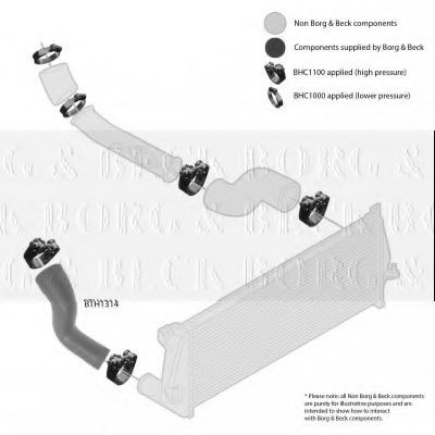 Трубка нагнетаемого воздуха BORG & BECK BTH1314