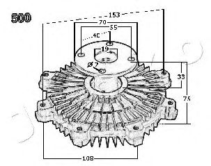 Сцепление, вентилятор радиатора JAPKO 36500