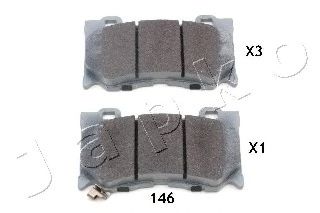 Комплект тормозных колодок, дисковый тормоз JAPKO 50146