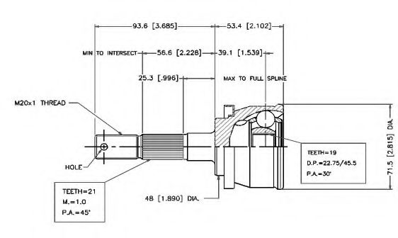 Шарнирный комплект, приводной вал VEMA 18508