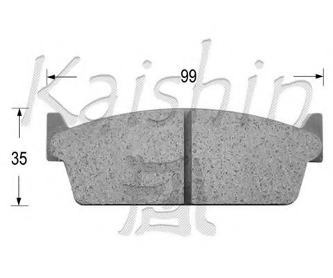 Комплект тормозных колодок, дисковый тормоз KAISHIN D1160