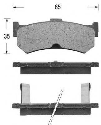 Комплект тормозных колодок, дисковый тормоз KAISHIN D1181