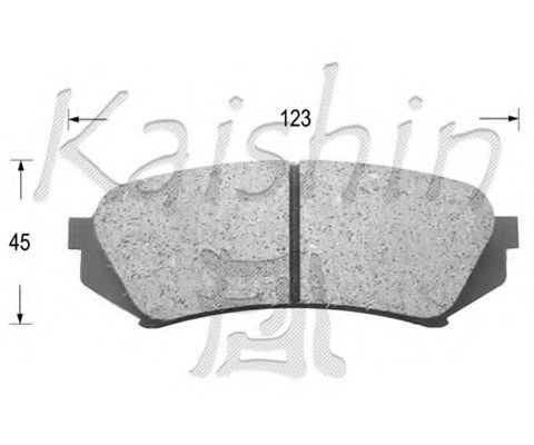 Комплект тормозных колодок, дисковый тормоз KAISHIN D2179