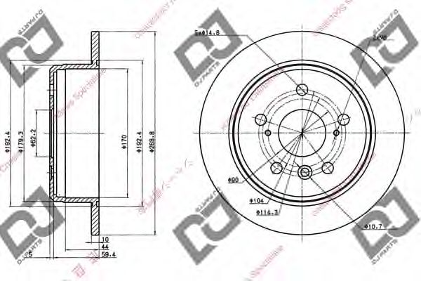 Тормозной диск DJ PARTS BD1001