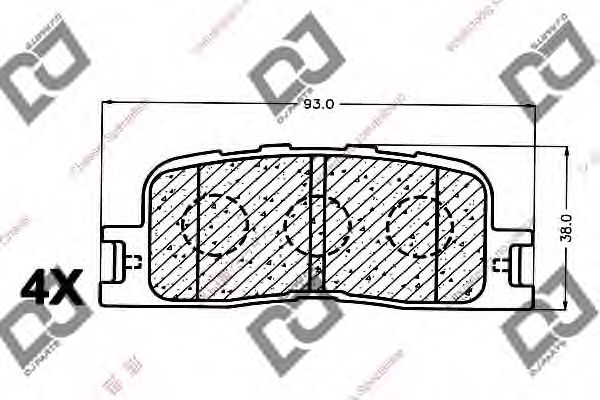 Комплект тормозных колодок, дисковый тормоз DJ PARTS BP1138