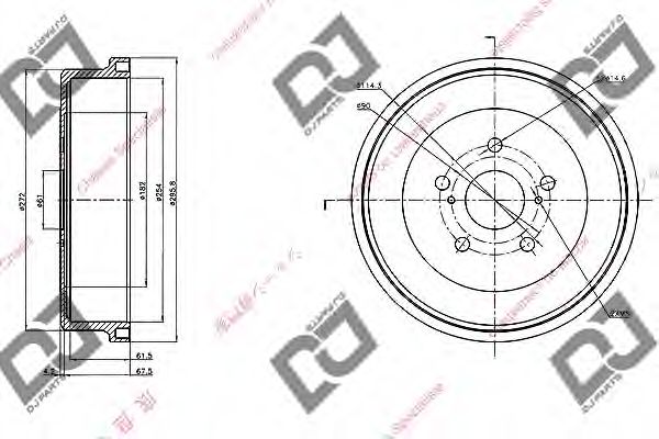 Тормозной барабан DJ PARTS BR1060