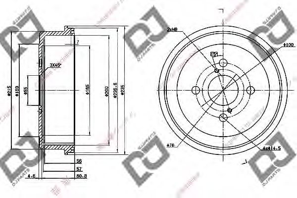 Тормозной барабан DJ PARTS BR1083