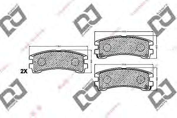 Комплект тормозных колодок, дисковый тормоз DJ PARTS BP1472