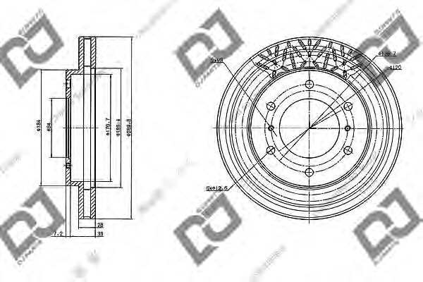 Тормозной диск DJ PARTS BD1034