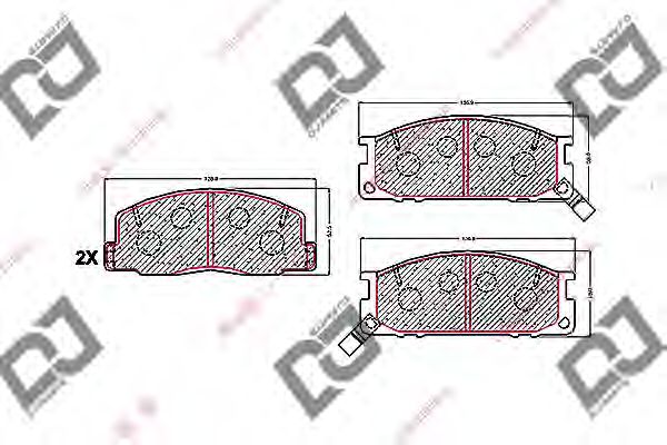 Комплект тормозных колодок, дисковый тормоз DJ PARTS BP1565