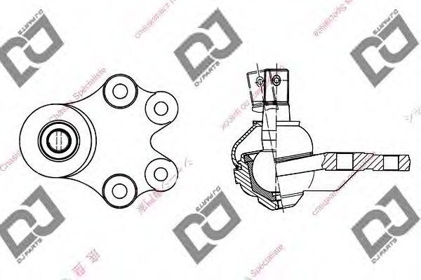 Несущий / направляющий шарнир DJ PARTS DB1010