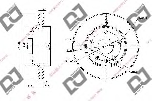 Тормозной диск DJ PARTS BD1085