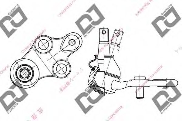 Несущий / направляющий шарнир DJ PARTS DB1155