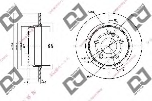 Тормозной диск DJ PARTS BD1123