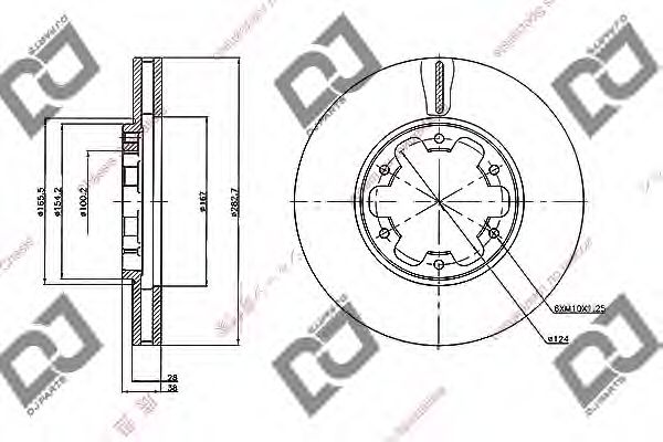 Тормозной диск DJ PARTS BD2059