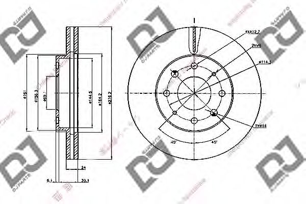 Тормозной диск DJ PARTS BD2079