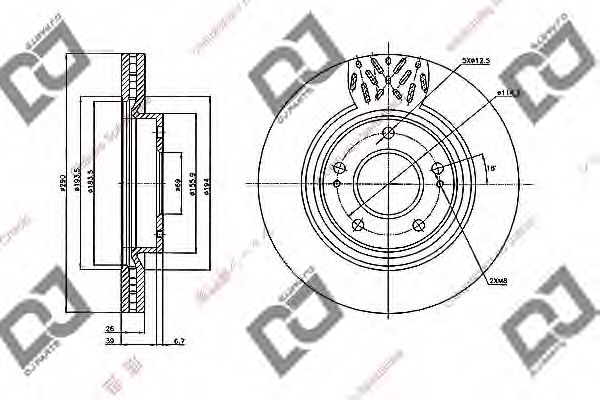 Тормозной диск DJ PARTS BD2080