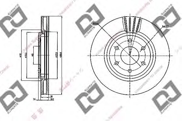 Тормозной диск DJ PARTS BD2084