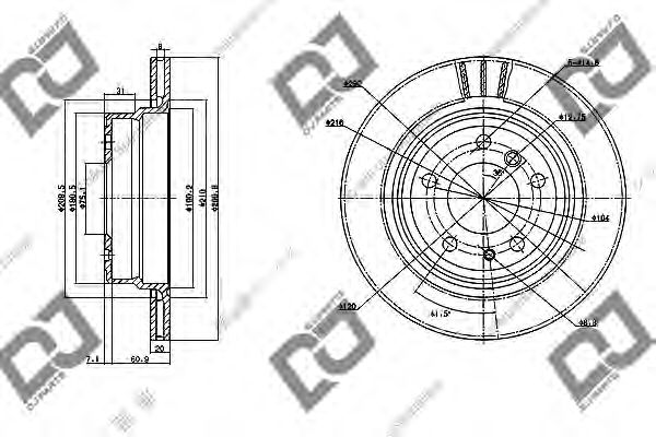 Тормозной диск DJ PARTS BD1161