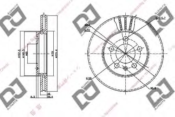 Тормозной диск DJ PARTS BD1171