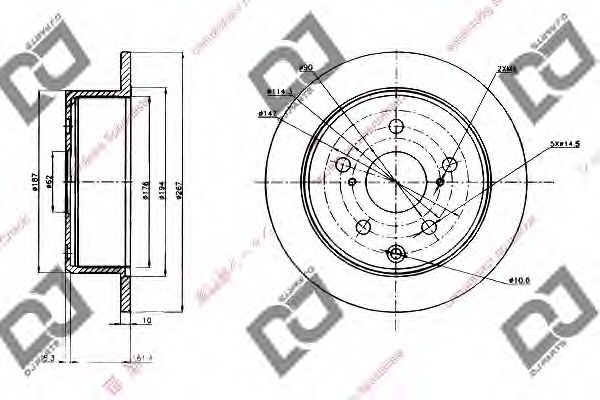 Тормозной диск DJ PARTS BD1976