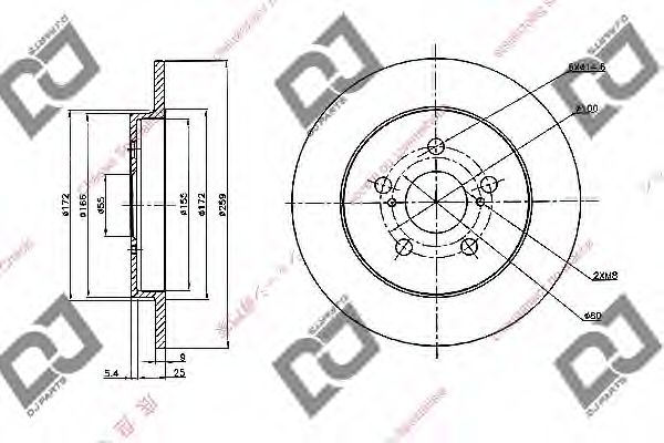 Тормозной диск DJ PARTS BD2077