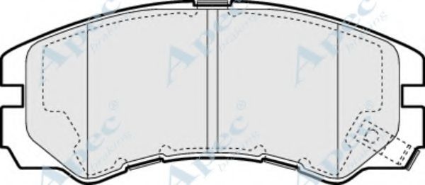 Комплект тормозных колодок, дисковый тормоз APEC braking PAD1085