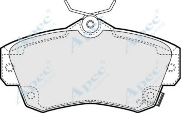 Комплект тормозных колодок, дисковый тормоз APEC braking PAD1118