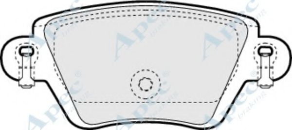 Комплект тормозных колодок, дисковый тормоз APEC braking PAD1295