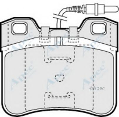 Комплект тормозных колодок, дисковый тормоз APEC braking PAD647