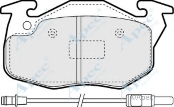 Комплект тормозных колодок, дисковый тормоз APEC braking PAD1040