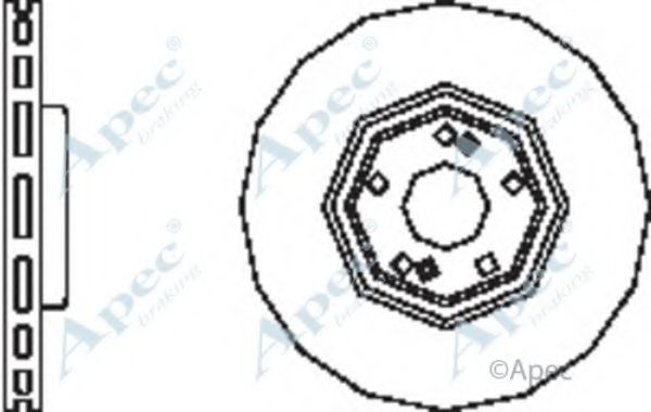 Тормозной диск APEC braking DSK2590