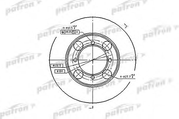 Тормозной диск PATRON PBD1428